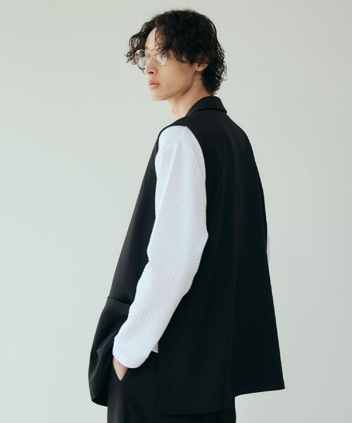 THE SHOP TK （ザ ショップ ティーケー ）の「ダブルジレ【セットアップ可/洗濯機OK】（ベスト・メンズ・グレー系2/ブラック・02/03）」の9枚目の写真