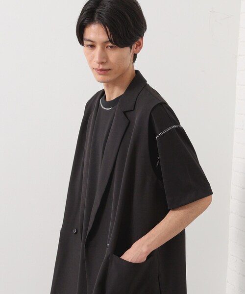 THE SHOP TK （ザ ショップ ティーケー ）の「ダブルジレ【セットアップ可/洗濯機OK】（ベスト・メンズ・グレー系2/ブラック・02/03）」の7枚目の写真