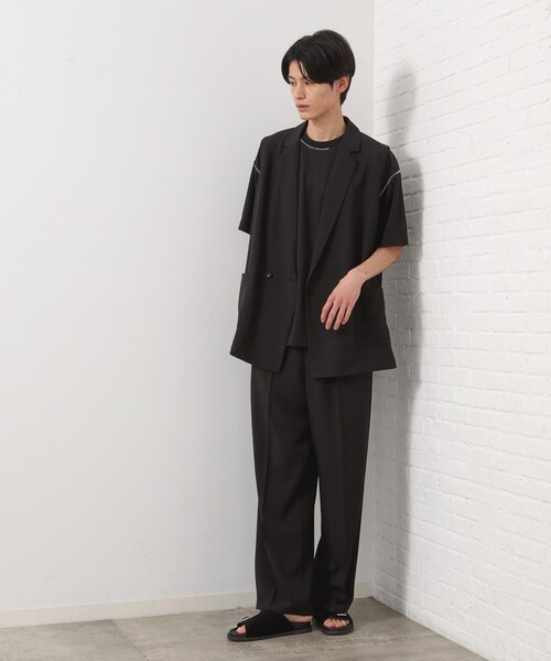 THE SHOP TK （ザ ショップ ティーケー ）の「ダブルジレ【セットアップ可/洗濯機OK】（ベスト・メンズ・グレー系2/ブラック・02/03）」の5枚目の写真