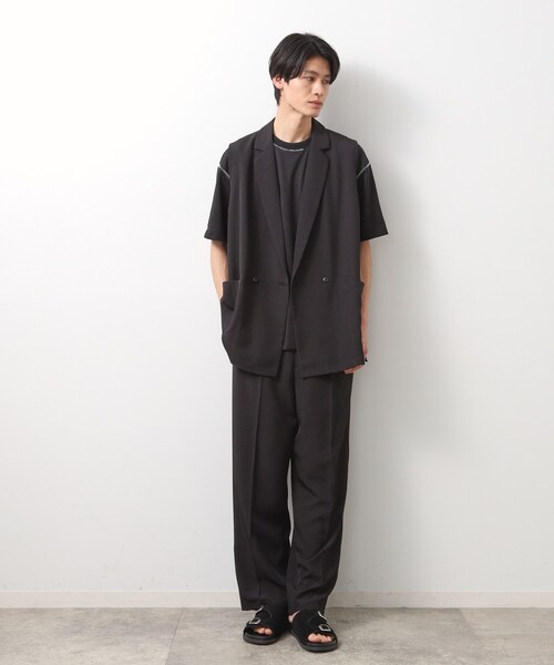 THE SHOP TK （ザ ショップ ティーケー ）の「ダブルジレ【セットアップ可/洗濯機OK】（ベスト・メンズ・グレー系2/ブラック・02/03）」の4枚目の写真