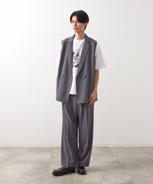 THE SHOP TK （ザ ショップ ティーケー ）の「ダブルジレ【セットアップ可/洗濯機OK】（ベスト・メンズ・グレー系2/ブラック・02/03）」の14枚目の写真