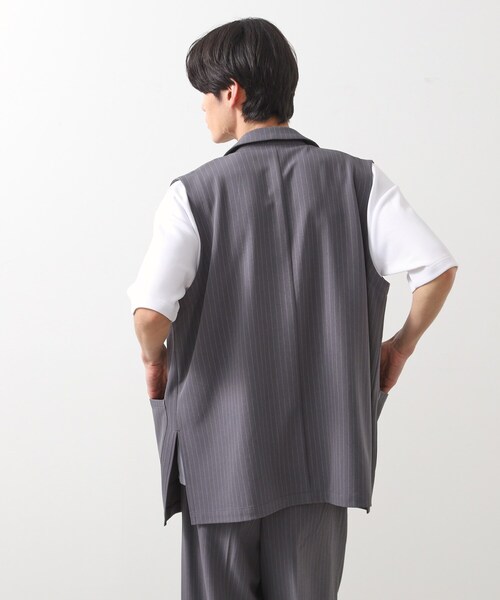 THE SHOP TK （ザ ショップ ティーケー ）の「ダブルジレ【セットアップ可/洗濯機OK】（ベスト・メンズ・グレー系2/ブラック・02/03）」の11枚目の写真