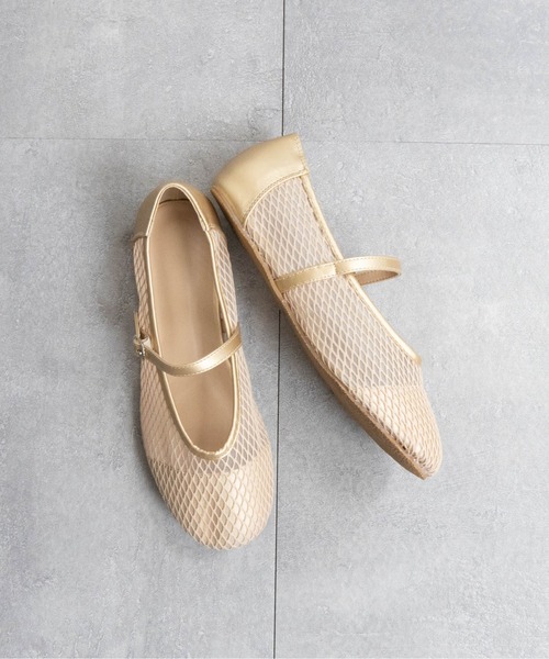 Fabby fabby（ファビィーファビィー）の「ラウンドメッシュシューズ（パンプス・レディース・ブラック/ゴールド/シルバー・LARGE/MEDIUM/SMALL）」の3枚目の写真