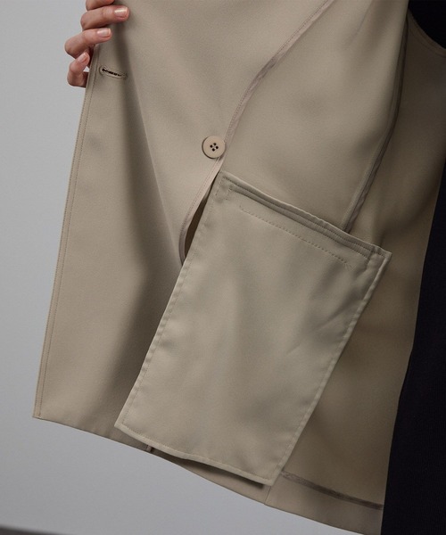 セール】バックサテンハーフスリーブジャケット［セットアップ