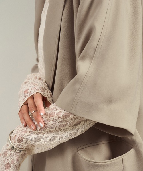 セール】バックサテンハーフスリーブジャケット［セットアップ