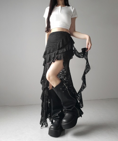 L'Appartement Wool Asymmetry スカート L'Appartement Wool Asymmetry Skirt