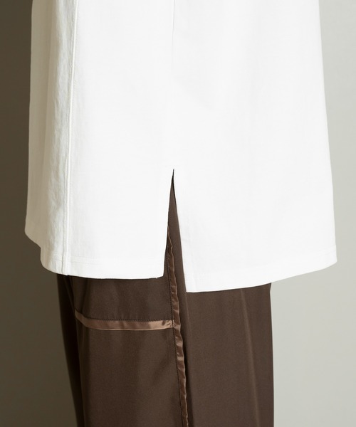 Forte(フォルテ)(フォルテ)の「Side Slit Zip No-sleeve T-shirts/ジップノースリーブTシャツ/洗える(Tシャツ/カットソー・メンズ・ホワイト/ブラック/カーキ・MEDIUM/LARGE)」の19枚目の写真