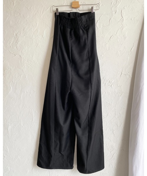She's Closet(シーズクローゼット)の「フロントジップベルト付きビスチェオールインワンベアトップサロペット(サロペット/オーバーオール・レディース・ブラック/チャコールグレー/アイボリー/ブラウン・FREE)」の7枚目の写真