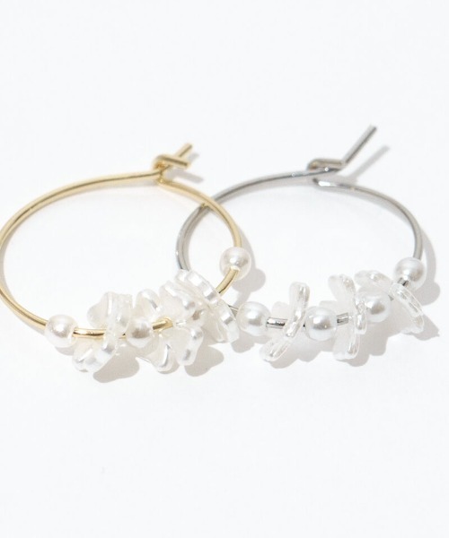 flower（フラワー）の「ライラックフープピアス（ピアス（片耳用）・レディース・ゴールド/シルバー・FREE）」の9枚目の写真