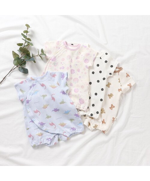 apres les cours（アプレレクール）の「ぽこぽこロンパス（ロンパース・キッズ・ベージュ/その他3/ピンク/サックスブルー・60/70/80）」の5枚目の写真