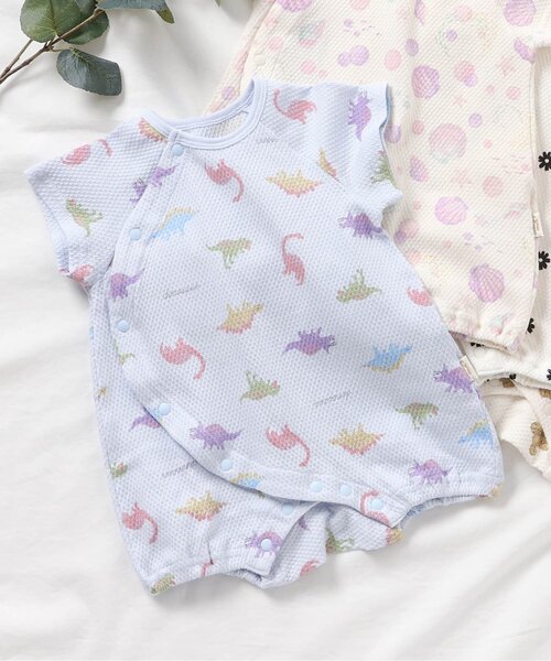 apres les cours（アプレレクール）の「ぽこぽこロンパス（ロンパース・キッズ・ベージュ/その他3/ピンク/サックスブルー・60/70/80）」の14枚目の写真