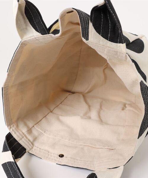 and it_（アンドイット）の「ドット＆チェック柄インドminiトート（トートバッグ・レディース・ブラック/グレイッシュベージュ/チャコール/ナチュラル・FREE）」の7枚目の写真