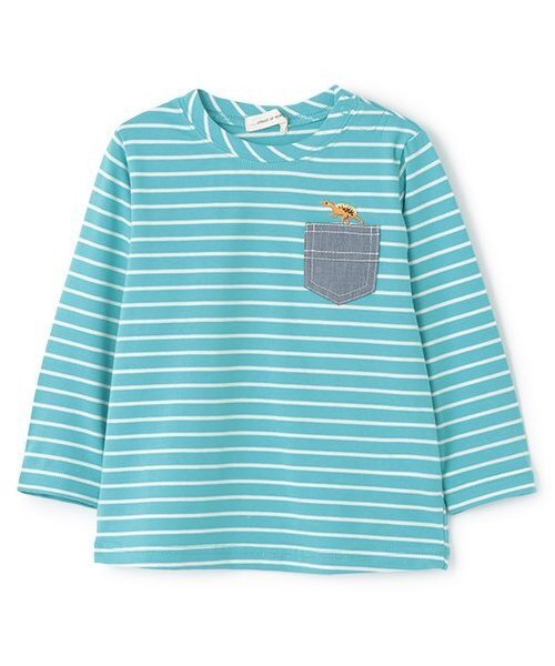 sense of wonder（センスオブワンダー）の「ボーダー長袖Tシャツ（Tシャツ/カットソー・キッズ・イエロー/オフホワイト/ターコイズブルー・110cm/100cm/120cm/130cm/80ｃｍ/90cm）」の2枚目の写真