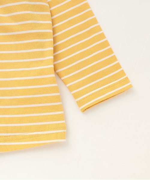 sense of wonder（センスオブワンダー）の「ボーダー長袖Tシャツ（Tシャツ/カットソー・キッズ・イエロー/オフホワイト/ターコイズブルー・110cm/100cm/120cm/130cm/80ｃｍ/90cm）」の7枚目の写真