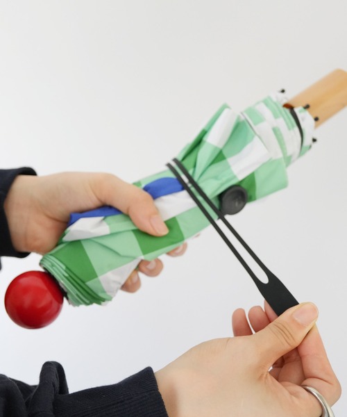 セール】【 Port / ポート 】 配色 ギンガムチェック 折り畳み傘