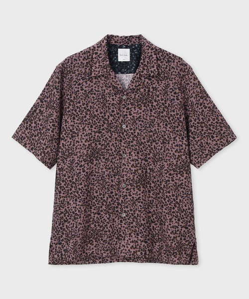 Leopard' 半袖プリントシャツ / 153356 905U（シャツ/ブラウス）｜Paul