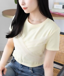 clear | 2wayチュールビックリボンTシャツ[バレエコア ガーリー カジュアル 大人]≪2025SS新作≫(Tシャツ/カットソー)