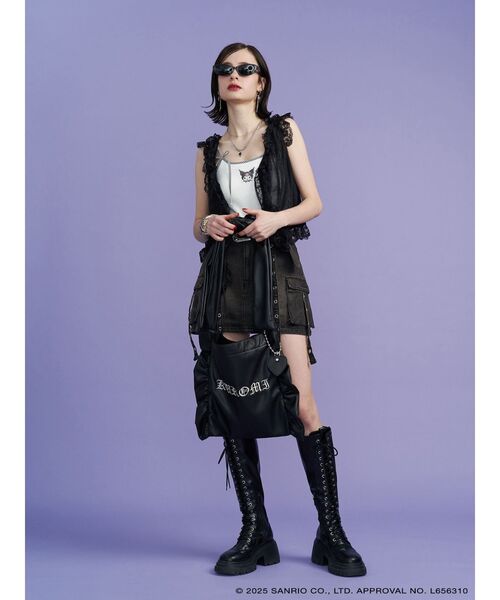 jouetie（ジュエティ）の「【メロクロコラボ】KUROMIリボンキャミ（キャミソール・レディース・オフホワイト/ブラック/その他1・MEDIUM）」の6枚目の写真