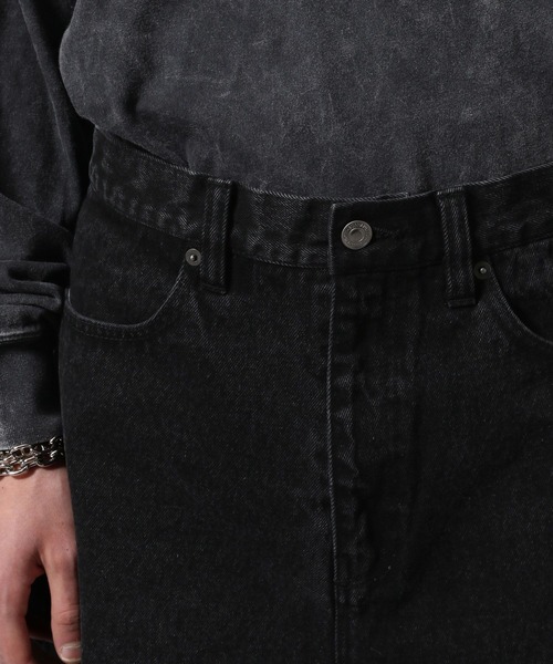 ajouter flow（アジューテフロー）の「【ajouter flow】damage denim half pants（デニムパンツ・メンズ・ブラック/ブルー・L/M）」の22枚目の写真