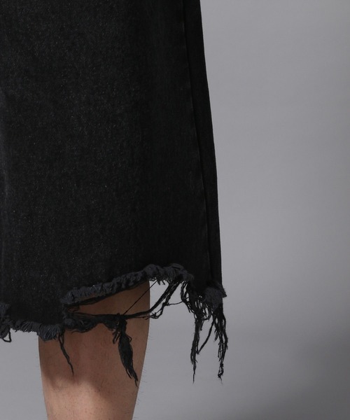 ajouter flow（アジューテフロー）の「【ajouter flow】damage denim half pants（デニムパンツ・メンズ・ブラック/ブルー・L/M）」の20枚目の写真