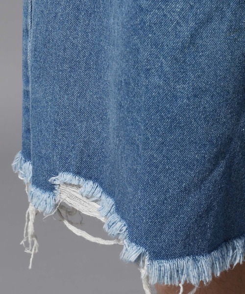 ajouter flow（アジューテフロー）の「【ajouter flow】damage denim half pants（デニムパンツ・メンズ・ブラック/ブルー・L/M）」の17枚目の写真