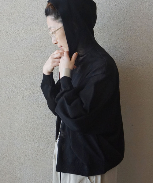 JOURNAL STANDARD LUXE HGテンジク フーディ　ブラック 追加予約2》HGテンジク フーディ（ニット／セーター）｜journal