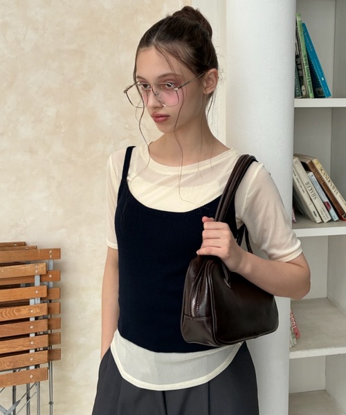Birthday room（バースデイルーム）の「シアー半袖T/sheer short sleeve t-shirt（Tシャツ/カットソー・レディース・ライトブルー/アイボリー/ピンク・FREE）」の4枚目の写真