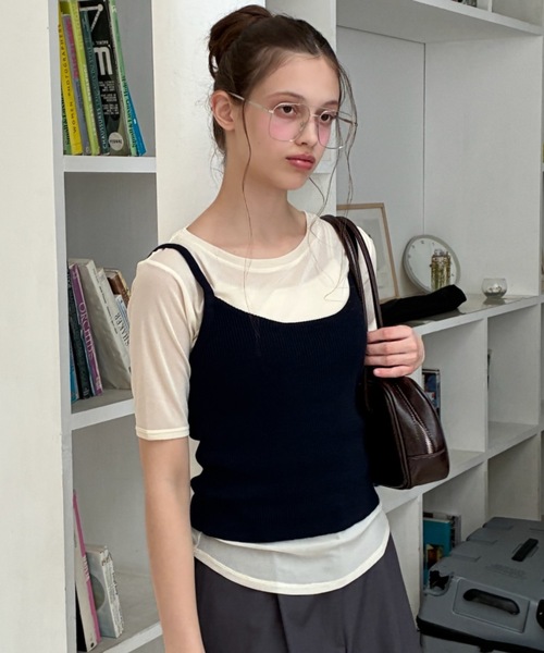 Birthday room（バースデイルーム）の「シアー半袖T/sheer short sleeve t-shirt（Tシャツ/カットソー・レディース・ライトブルー/アイボリー/ピンク・FREE）」の5枚目の写真