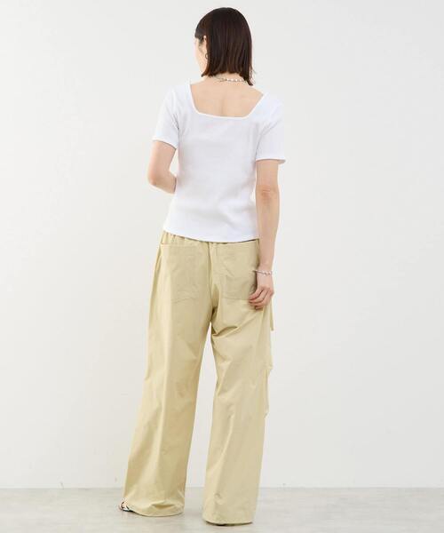 SOFFITTO（ソフィット）の「前後2WAYスクエアネックカットソー（Tシャツ/カットソー・レディース・ホワイト/ブラック・FREE）」の9枚目の写真