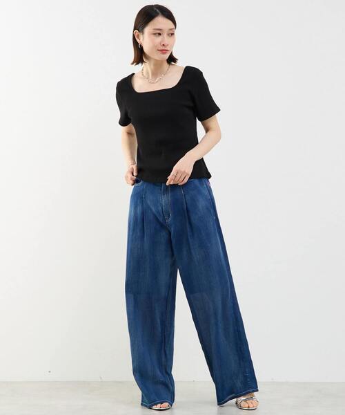 SOFFITTO（ソフィット）の「前後2WAYスクエアネックカットソー（Tシャツ/カットソー・レディース・ホワイト/ブラック・FREE）」の20枚目の写真