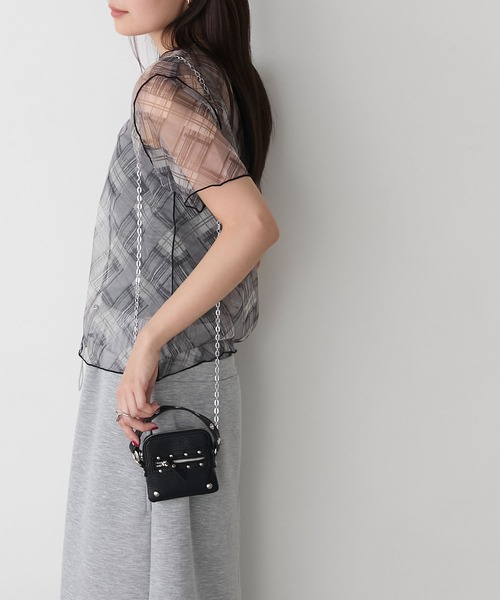 forksy.】スタッズデザイン マイクロ ショルダーウォレット（その他