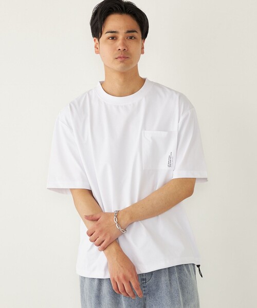 SHIPS Colors(シップス カラーズ)の「SHIPS Colors:〈紫外線防止・遮熱・速乾〉ラッシュガード Tシャツ◇(Tシャツ/カットソー・メンズ・ライトホワイト/ダークグレー/ブラック/グレー・MEDIUM/LARGE/X-LARGE)」の1枚目の写真
