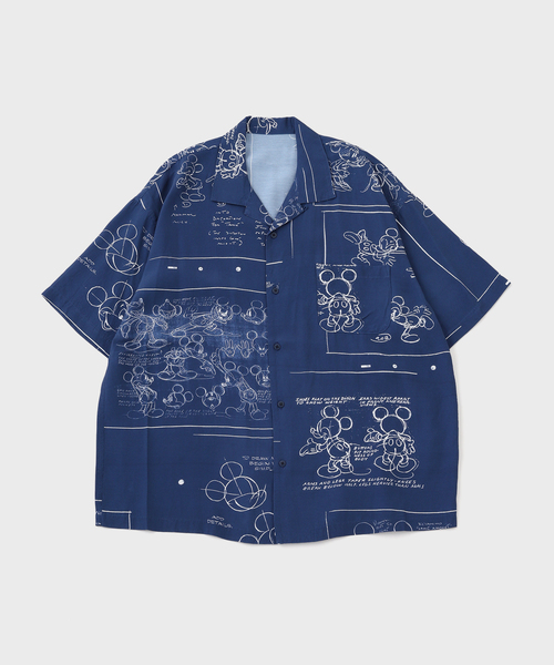 PORTER CLASSIC（ポータークラシック）の「PORTER CLASSIC/ポータークラシック ALOHA SHIRT DISNEY DP-024-3285-10/75/41（シャツ/ブラウス・メンズ・ブラック/その他/ネイビー・LARGE/MEDIUM）」の2枚目の写真