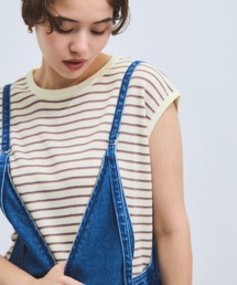 マルチボーダーニットベスト≪手洗い可能≫