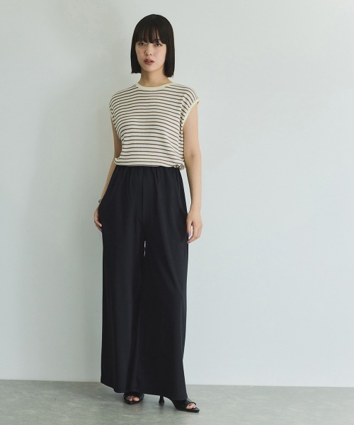 VICKY(ビッキー)の「マルチボーダーニットベスト≪手洗い可能≫(ニット/セーター・レディース・アイボリー/グレー系その他・M)」の10枚目の写真