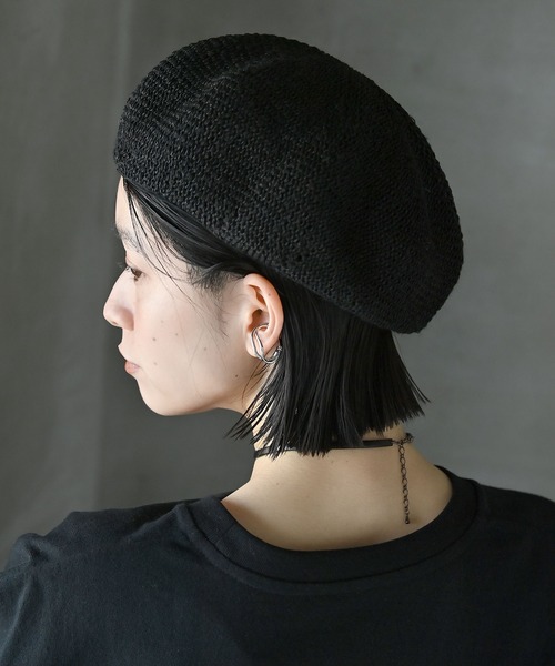 funda mine（ファンダマイン）の「ぺーパーベレー（ハンチング/ベレー帽・レディース・ブラック・FREE）」の2枚目の写真