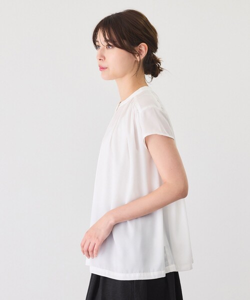 Jayro(ジャイロ)の「サテンギャザーブラウス(シャツ/ブラウス・レディース・ホワイト系その他/ブルー系その他4/ブラック・M)」の20枚目の写真