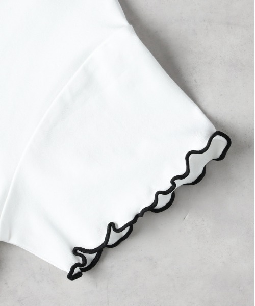 Right-on（ライトオン）の「【VIVIAN BLUE】リボンレース風プリントＴシャツ（Tシャツ/カットソー・キッズ・ホワイト/ブラック・130/140/150/160）」の5枚目の写真