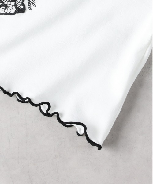 Right-on（ライトオン）の「【VIVIAN BLUE】リボンレース風プリントＴシャツ（Tシャツ/カットソー・キッズ・ホワイト/ブラック・130/140/150/160）」の6枚目の写真