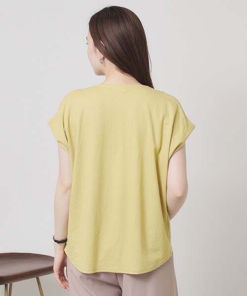 ITS'DEMO(イッツデモ)の「【接触冷感/手洗い可】カノコスキッパーブラウス(シャツ/ブラウス・レディース・ブラック/オリーブ/イエロー系その他/ライトブルー・00)」の8枚目の写真