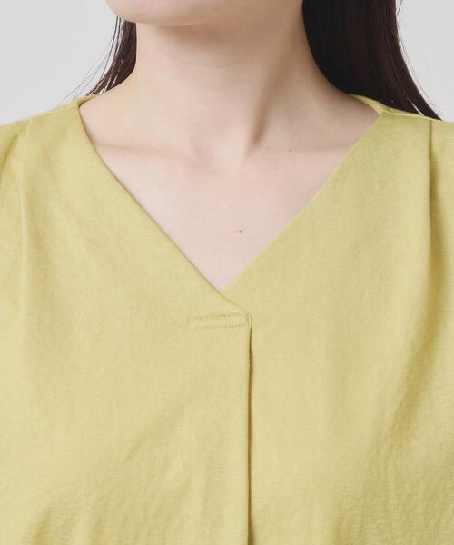 ITS'DEMO(イッツデモ)の「【接触冷感/手洗い可】カノコスキッパーブラウス(シャツ/ブラウス・レディース・ブラック/オリーブ/イエロー系その他/ライトブルー・00)」の7枚目の写真