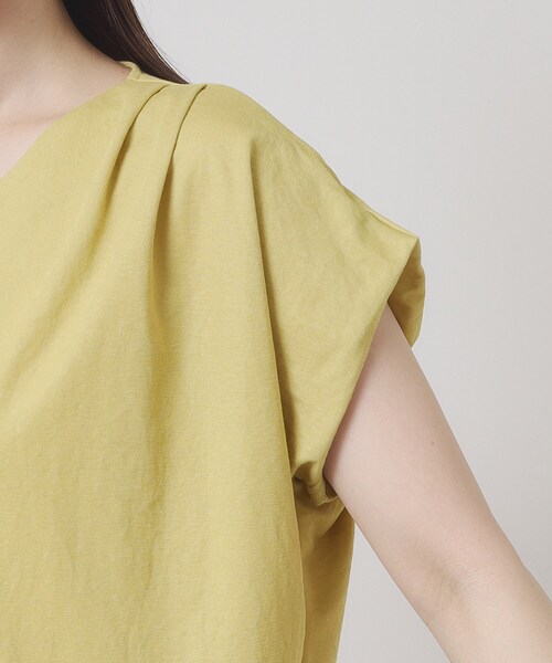 ITS'DEMO(イッツデモ)の「【接触冷感/手洗い可】カノコスキッパーブラウス(シャツ/ブラウス・レディース・ブラック/オリーブ/イエロー系その他/ライトブルー・00)」の6枚目の写真