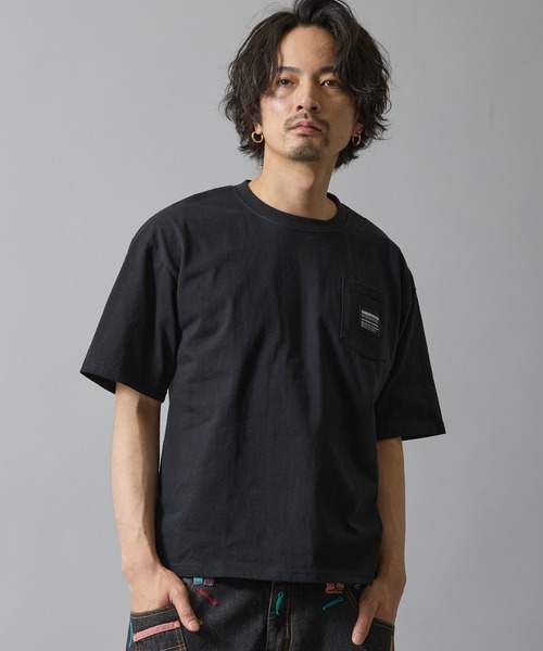 SIDEWAY STANCE（サイドウェイスタンス）の「【SIDEWAY STANCE】オーバル ワッペン ポケット 半袖T（Tシャツ/カットソー・メンズ・ブラック/ホワイト/ブラック系/ホワイト系・X-LARGE/LARGE/MEDIUM/SMALL）」の17枚目の写真