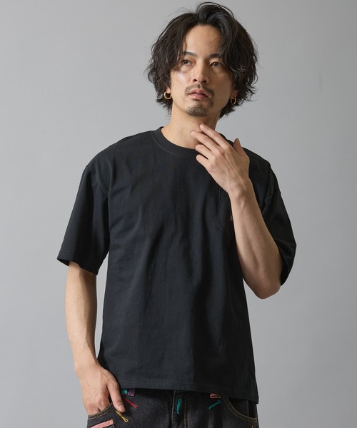 SIDEWAY STANCE（サイドウェイスタンス）の「【SIDEWAY STANCE】オーバル ワッペン ポケット 半袖T（Tシャツ/カットソー・メンズ・ブラック/ホワイト/ブラック系/ホワイト系・X-LARGE/LARGE/MEDIUM/SMALL）」の19枚目の写真