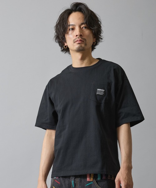 SIDEWAY STANCE（サイドウェイスタンス）の「【SIDEWAY STANCE】オーバル ワッペン ポケット 半袖T（Tシャツ/カットソー・メンズ・ブラック/ホワイト/ブラック系/ホワイト系・X-LARGE/LARGE/MEDIUM/SMALL）」の21枚目の写真