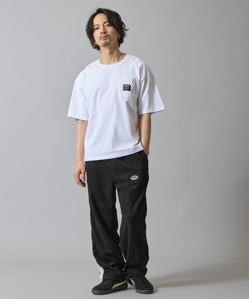 SIDEWAY STANCE（サイドウェイスタンス）の「【SIDEWAY STANCE】オーバル ワッペン ポケット 半袖T（Tシャツ/カットソー・メンズ・ブラック/ホワイト/ブラック系/ホワイト系・X-LARGE/LARGE/MEDIUM/SMALL）」の9枚目の写真