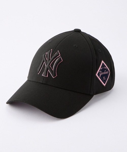 MLB Korea（エムエルビーコリア）の「MLB KOREA / エムエルビーコリア DIAMOND LOGO PATCH BALLCAP / ダイヤモンドロゴ刺繍 ベースボールキャップ（キャップ・レディース・ブラック×ホワイト/ブラック×ゴールド/ブラック×ピンク/ホワイト×ピンク・FREE）」の9枚目の写真