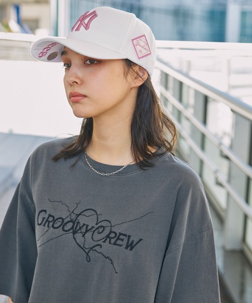 【韓国限定】MLB KOREA / ダイヤモンドロゴ刺繍 MLB Korea キャップ 帽子 (GKT)「MLB」Korea ダイヤモンド ロゴ