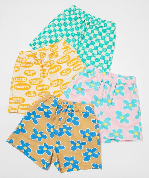 BREEZE（ブリーズ）の「【WEB限定/リンク/ジュニア対応】POP総柄ハーフパンツ（その他パンツ・キッズ・イエロー/ベージュ/ピンク/グリーン・140/130/120/110/100/90）」の12枚目の写真