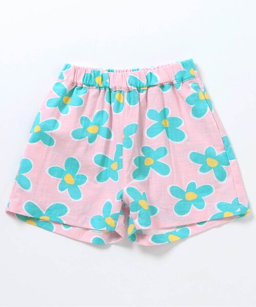 BREEZE（ブリーズ）の「【WEB限定/リンク/ジュニア対応】POP総柄ハーフパンツ（その他パンツ・キッズ・イエロー/ベージュ/ピンク/グリーン・140/130/120/110/100/90）」の5枚目の写真